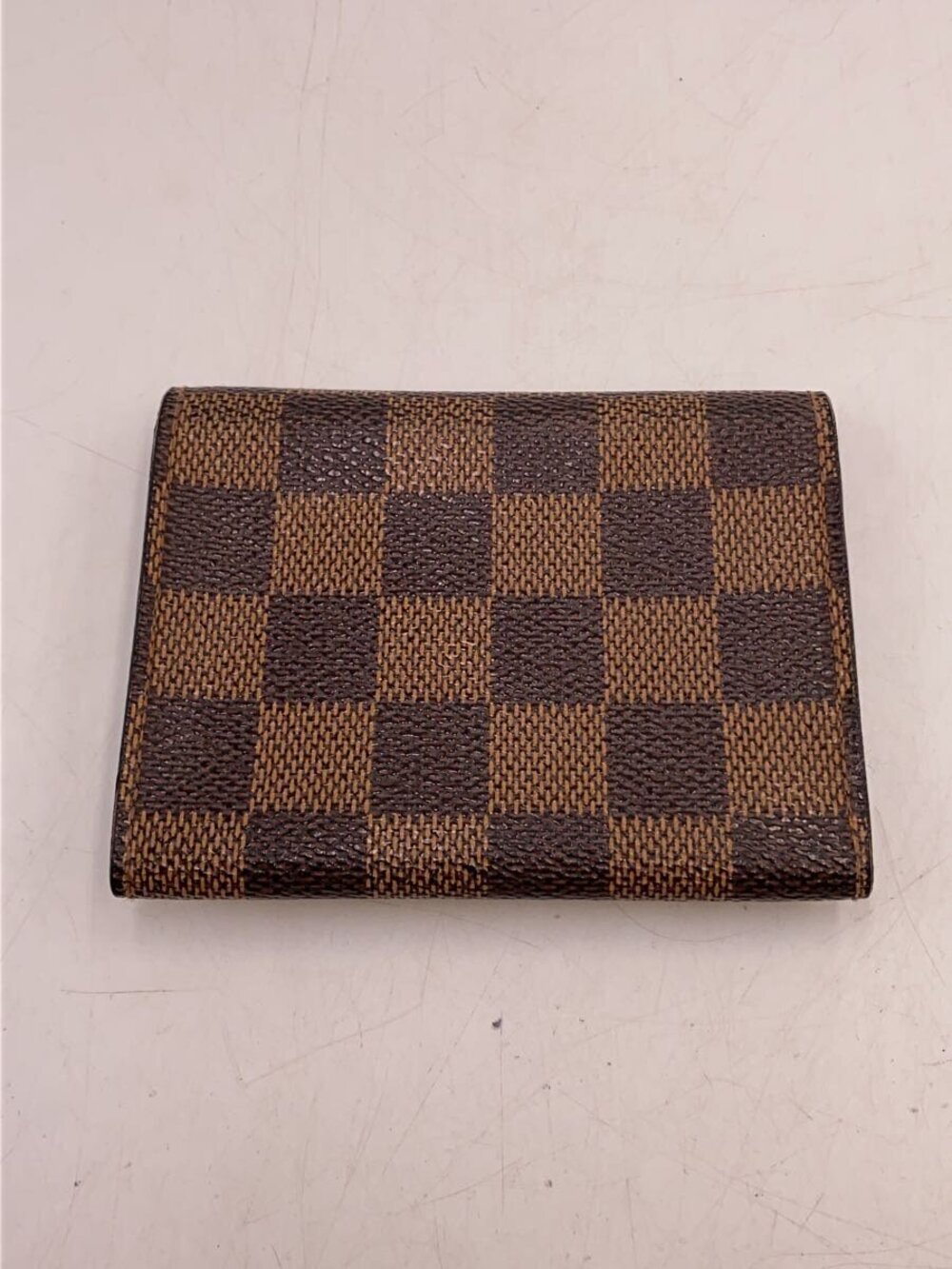 Louis Vuitton Visite Brown Ebene Damier de Carte Wallet Envelope Brown